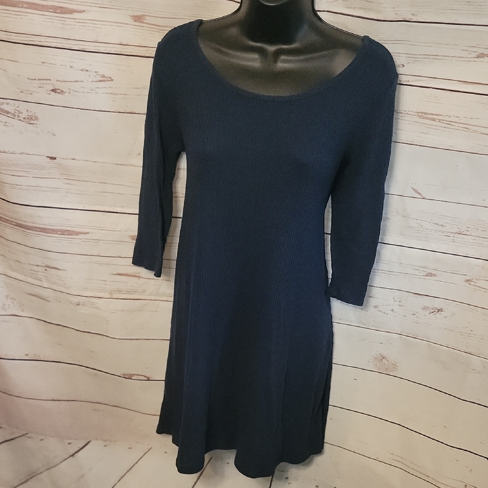 Living Doll Dark Blue Long Sleeve Dress